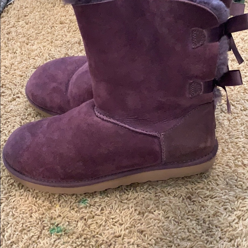 Purple Ugg boots with bows!